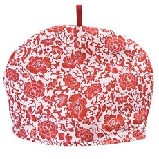 빈티지 티 코지 네이처 코튼 포트 워머 티포트 방진 단열 커버 주방 가정용 테이블 호텔 파티 레스토랑(레드 플라워)