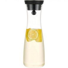 뚜껑이 있는 카라푸 50온스/1.5리터 유리 카라페 뜨거운/찬물용 붕규산염 피처 아이스티 및 주스 음료, 40 Ounces Carafe