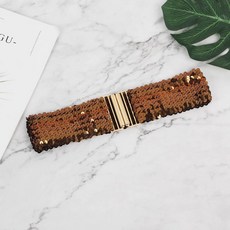 와이드스팽글벨트 차밍댄스복 라틴댄스복(1) (1), 갈색