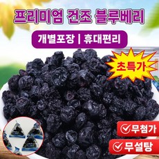 [개별포장] 프리미엄 건조 블루베리 무첨가 무방부체 말린 건과류 100% 최상급 블루베리 시력보호 과일, 1개, 250g
