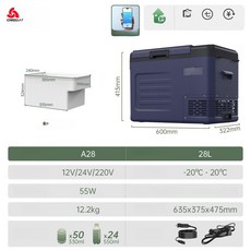 NOVA 차량용냉장고 캠핑냉장고 알피쿨 카투어 캠핑용, A28 차량용 28L [앱 모델], 1L