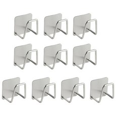 접착식 스테인레스 수세미 거치대 홀더 씽크대 수세미걸이, 10개, 스텐