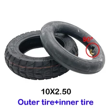 호환 전기 스케이트 보드 오프로드 타이어 10x2.5 스쿠터 보드용 10x2.50 팽창식 휠 외부 타이어 내부 튜브 10 인치, 01 1 set tire, 1개