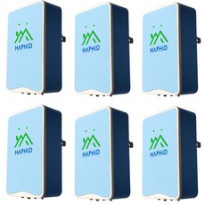 HAPHID Ionizer Air Purifier/Plug In Air Purifier [Upgraded] with Ion Technology Cat Litter Deodor, 6Paek, Blue