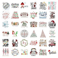 Hosomono 공예용 크리스마스 데칼 스티커 비닐 단어 장식 UV DTF 겨울 휴일 볼 유리 컵 병 나무 장식(joy35) 125199 8558151350, Hosomono 공예용 크리스마스 데칼 스티커 비닐 단