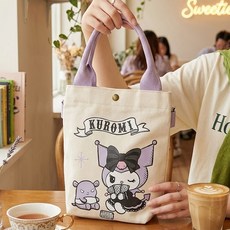 산리오 미니 에코백 쿠로미 유치원 초등학생 보조가방 학원가방 선물용