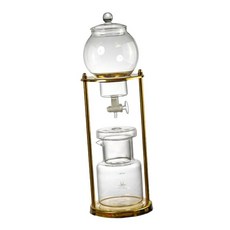 YSSHOP 아이스 드립 커피 포트 커피 머그 드립 커피 머신 휴대용 600ml 커피 메이커 드립 포트 사무실 홈, 45cmx15cm, 유리, 분명한