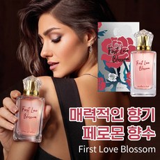 First Love Blossom 대용량 장미 향수 로맨틱 플로럴 프루티 여성 페로몬 향수 매력적인 향수 이성 끌리는 향수 부드러운 머스크 베이스 일상 데이트용 선물 추천, 1개, 100ml