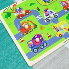 나우케이 원목교구 꼭지퍼즐 탈것