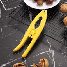 【批發價】核桃夾子多功能核桃開果器榛子夾剝核桃工具開堅果神器碎殼堅果鉗, 核桃夾黃色, 1個