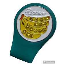 Volkmi高爾夫矽膠帽夾男女通用球標記／時尚帽夾配件，隨機出貨增添樂趣, 香蕉綠, 1個