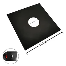 10PCS 12 인치 비닐 레코드 슬리브 앨범 보호 커버 크래프트 종이 내부 정전기 방지 LP, 02 with hole-black