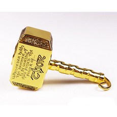 臺灣出貨 Kaeroi 索爾雷神之鎚錘錐槌陀螺 指尖靜音持久旋轉 黑科技桌麵手指小玩具 金屬EDC解舒減壓造型, 金色Gold（帶包裝）, 1個