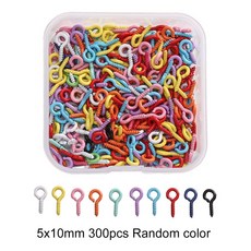 악세사리 부자재 키링부자재 1칸, 칼라 사형 구자핀  300pcs, 1개