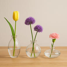 하루테 인테리어 미니 화병, 투명