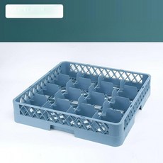 업소용 식기세척기 랙 수납 컵 유리잔 접시 세척 건조 플라스틱 정리함, 16칸 두꺼운 체크 11.5cm, 1개