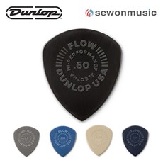 던롭 피크 NYLON FLOW PICK 나일론 기타피크, 블랙 0.6