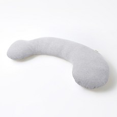 Hugsie美國棉孕婦枕【防蟎款】月亮枕 哺乳枕 側睡枕, 麻灰,Normal
