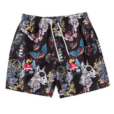 男款速乾沙灘褲 寬鬆大碼內襯款休閒短褲 海邊度假適用