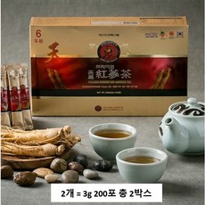 [단독판매] 한국인삼중앙회 프리미엄 고려홍삼차, 2개, 100개입, 3g