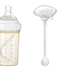 순수아 헤겐 실리콘 젖병 추빨대 프리미엄형 1세트, 투명, 1ml