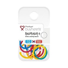 바이하츠 플라스틱카드링 중 19mm 18개입, 단품, 단품