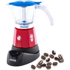 IMUSA 푸에르토리코 보리쿠아 플래그 에스프레소 메이커 6컵 또는 3컵 한정판 모카 포트 커피 주조 알루미늄 & 트리탄 스토브탑 머신 전통적인, 3 or 6 Cup, Boriqua