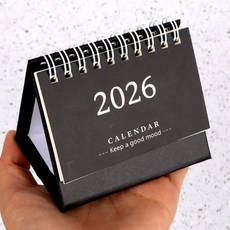 탁상용 인테리어소품 캘린더 블랙 미니 2026 달력, 단품
