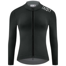BAISKY百士奇自行車女款雙拉鍊抓絨長車衣 潔淨Ⅱ 黑