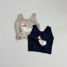 미니로브베베 오리 베스트 아기 유아 조끼 가을아동복 아기옷