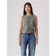 [백화점 정품] 리바이스 여성 슈퍼 소프트 미니 러플 베스트 탑 005A7-0000