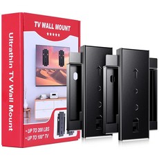 Benherofun TV 벽 마운트 - 90.7kg(200파운드) 튼튼한 용량 올 메탈 낙하 방지 디자인 19-100인치 평면 스크린/LED/4K TV용 마운트 하드웨어, Benherofun TV 벽 마운트 - 90.7kg(2