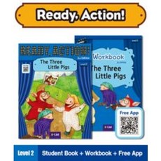 Ready Action Level 2: The Three Little Pigs SB+W (with QR), A List, Ready Action Level 2: The Th.., Namju Choi Wright, Sunbo Woo..