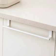 마지온 싱크대 무타공 스텐 행주걸이, 화이트, 1개