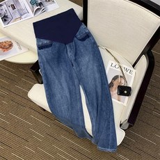 임산부 바지 봄가을 얇은 일자 청바지 봄가을 빅사이즈 와이드 팬츠 여름