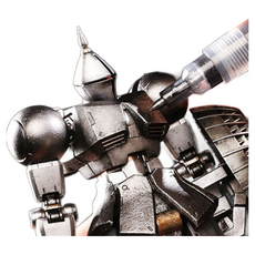 RAY STUDIO 擬真金屬麥克筆 模型電鍍筆 鋼彈專用 平頭尖頭套組 究極金屬色, 1個, 尖頭套組+消色筆