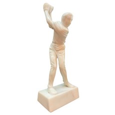 高爾夫運動員雕像擺設 簡約裝飾品 室內風格藝術品, 白色