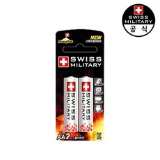 스위스밀리터리 AA(LR6) 알카라인 건전지 2개입 카드형, 1개