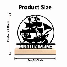 쿠쿠스토어 1개의 귀여운 맞춤형 해바라기 금속 조각상 나무 받침대가 있는 농가풍 테이블 장식 교사님을, 01 Widthsize15cm
