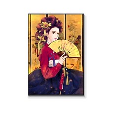 만들기 한복 그림 diy 만들기세트 장구 한국 스퀘어, 골드 프레임, 14