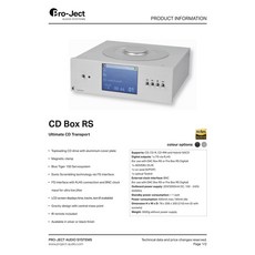 沐耳 Pro-Ject CD BOX RS 旗艦級純轉盤，奧地利CD播放機，享受原音重現的音樂感動
