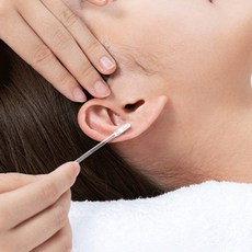 점착식 귀이개 끈끈이 면봉 재사용가능 실리콘 귀지 제거 청소기, 투명(24개입)