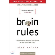 (영문도서) Brain Rules: 12 Principles for Surviving and Thriving at Work Home and School, Pear Pr