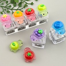 비즈팡 [DC-1-21]데코파츠 키캡파츠 동물파츠 야광과일거북이부착형 17x24mm 6종