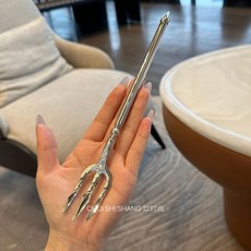 北歐維京系列 三叉戟造型西餐叉 304不銹鋼主餐叉/沙拉叉, 1個, 北歐維京係列 西餐叉 1支