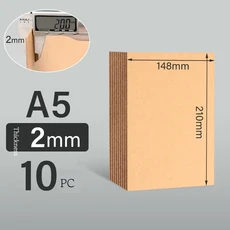 두꺼운 흰색 크래프트 종이 하드 판지 DIY 핸드메이드 제작 칩보드 백킹 A4/A5 1/1/2/2.5-3mm, 11 A5-2mm-khaki