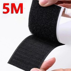 바이안 매직 스티커 초강력 양면 접착 훅앤루프 테이프 나일론 공예용, 4. Black 5Meter, 1개
