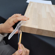 상도일WP 투명 플라스틱 T자 제도용자 잣대 직각자 티자 30cm, 단품, 단품