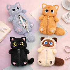 TRIVON 트리본 귀여운 고양이 파우치 4종 화장품 필통 다용도