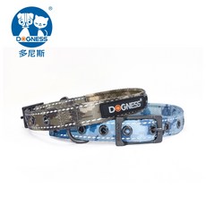 【DOGNESS 多尼斯】迷彩系列項圈牽引繩，耐磨尼龍材質，尺寸可調節，多色可選，安全耐用，時尚有型, 1個, 牽引繩 - 綠 - L, 綠